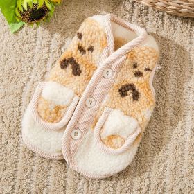 Winter Pet Small Dog Clothes (Option: Beige Bear-S)