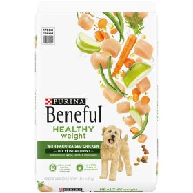 Purina Beneful Healthy Weight Dry Dog Food for Adult Dogs 14 lb Bag
