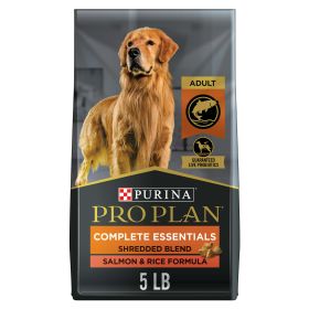 Purina Pro Plan High Protein Dog Food With Probiotics for Dogs, Shredded Blend Salmon & Rice Formula, 5 lb. Bag