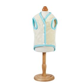 Pet Clothes Soft Flannel Dog Vest (Option: Blue-M)