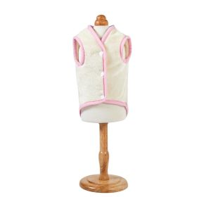 Pet Clothes Soft Flannel Dog Vest (Option: Pink-M)