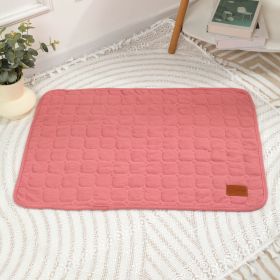 Autumn And Winter Pet Mat Cat For Common Dogs Thick And Comfortable Pet Products (Option: Waffle Pet Pad Pink-40x30cm)