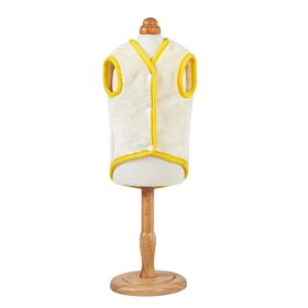 Pet Clothes Soft Flannel Dog Vest (Option: Yellow-M)