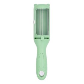 Pet Comb Hair Removal Brush Two-in-one Roller (Color: Green)