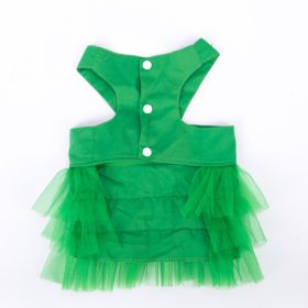 Pet Skirt Comfortable Breathable Dog Strap Gauze Skirt (Option: Green-M)