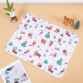Christmas Style Absorbent Urine Pad Non-slip And Easy To Dry (Option: Elk-S)
