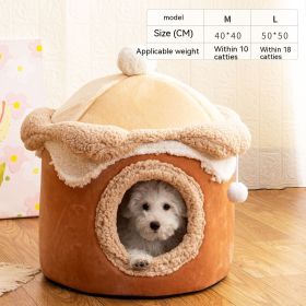Ice Cream House Dog Pet House Cute (Option: Coffee-L)