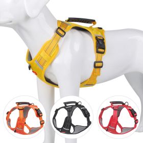 No Pull Pet Harness For Dog & Cat; Adjustable Soft Padded Large Dog Harness With Easy Control Handle (Color: Orange, size: XS)