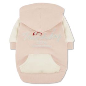 Touchdog 'Heritage' Soft-Cotton Fashion Dog Hoodie (Color: Pink, size: large)