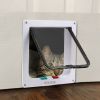 4 Way Pet Cat Puppy Dog Magnetic Lock Lockable Safe Flap Door Gate Frame S M L XL