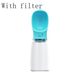 Pet Water Cup Outdoor Portable Water Bottle (style: 550ML, Color: Blue With filter)