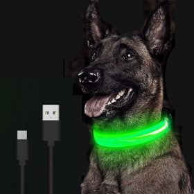 LED Glowing Dog Collar Rechargeable Luminous Collar Adjustable large Dog Night Light Collar Pet Safety Collar for Small Dogs Cat ,halloween pet collar (Color: Orange Battery, size: XS)