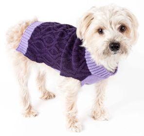 Oval Weaved Heavy Knitted Fashion Designer Dog Sweater (size: small)
