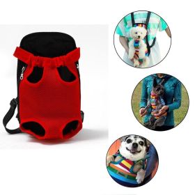 Mesh Pet Dog Carrier Backpack Breathable Camouflage Outdoor Travel Products Bags For Small Dog Cat Chihuahua Mesh Backpack (Color: Red, size: 28cm*18cm)