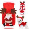 2021 New Pet Clothes Fall/winter Flannel Warm Festive Dress Elk Christmas Dress