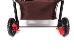 Pet Dog Stroller Trolley, Foldable Travel Carriage with Wheels Zipper Entry Cup Holder Storage Basket, Pushchair Pram Jogger Cart
