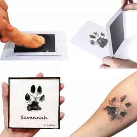 Pet Handprint And Footprint Kit For Dog & Cat; Dog Paw Print Pad Kit; Clean Touch Ink Pad For Pets; 3.7*2.2in (Color: Red, size: pack of 2)