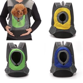 Pet Carriers Comfortable Carrying for Small Cats Dogs Backpack Travel Breathable Mesh Bag Durable Pet Dog Carrier Bag (Color: Yellow, size: 41cm*55cm*18cm)