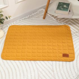Autumn And Winter Pet Mat Cat For Common Dogs Thick And Comfortable Pet Products (Option: Waffle Pet Pad Yellow-60X45cm)