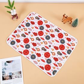 Christmas Style Absorbent Urine Pad Non-slip And Easy To Dry (Option: Red Lantern-M)