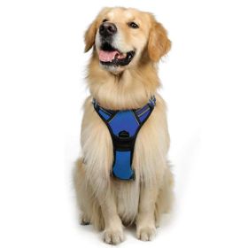 Dog Hand Holding Rope Reflective Vest (Option: Blue-M)