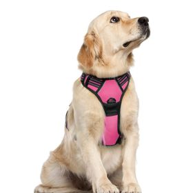 Dog Hand Holding Rope Reflective Vest (Option: Rose Red-M)